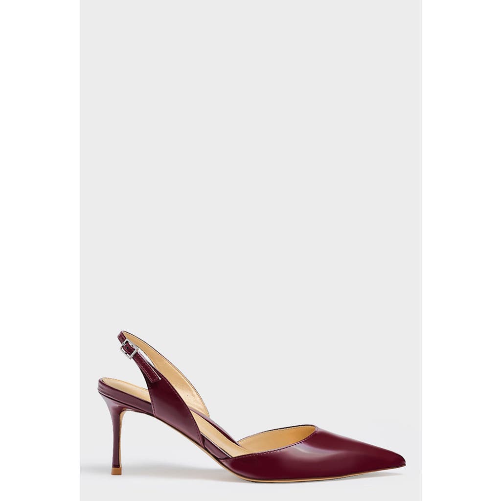 Marion Parke Classic Slingback 70 Pumps Patent In Burgundy