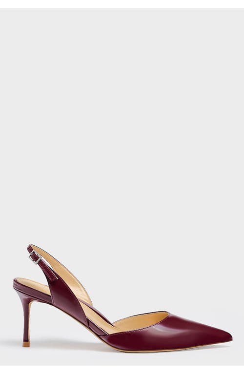 Marion Parke Classic Slingback 70 Pumps Patent In Burgundy