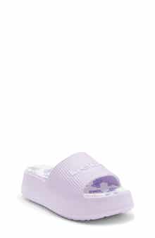 bebe Kids' Logo Accent Platform Slide Sandal