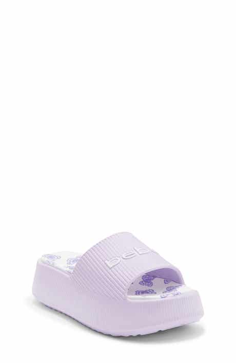 bebe Kids' Logo Accent Platform Slide Sandal