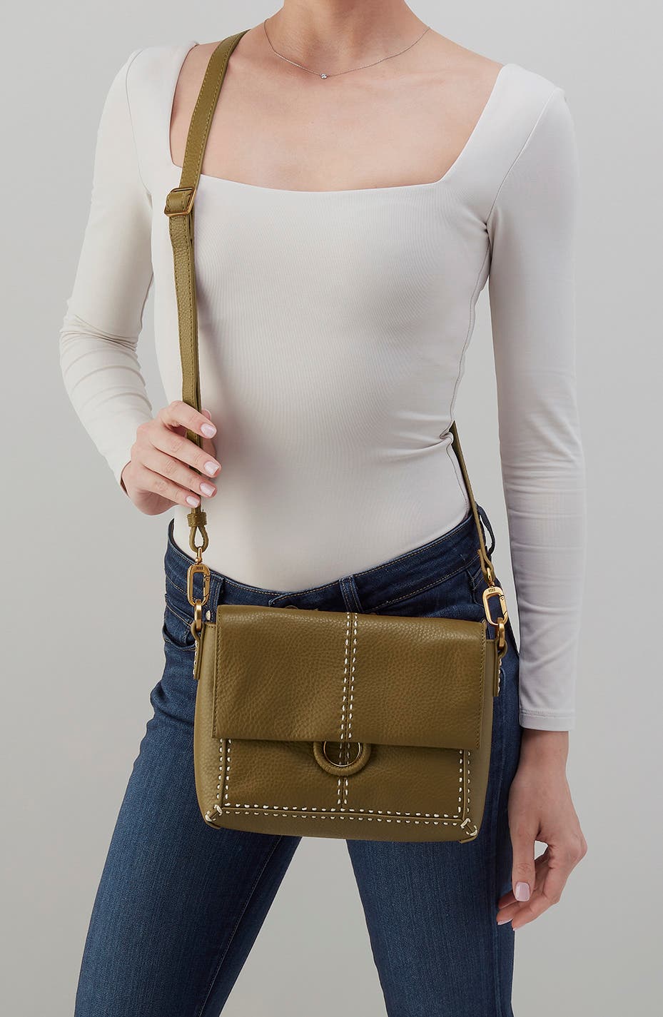 Austin Flap Leather Crossbody Bag, Alternate, color, SUNLIT SAGE