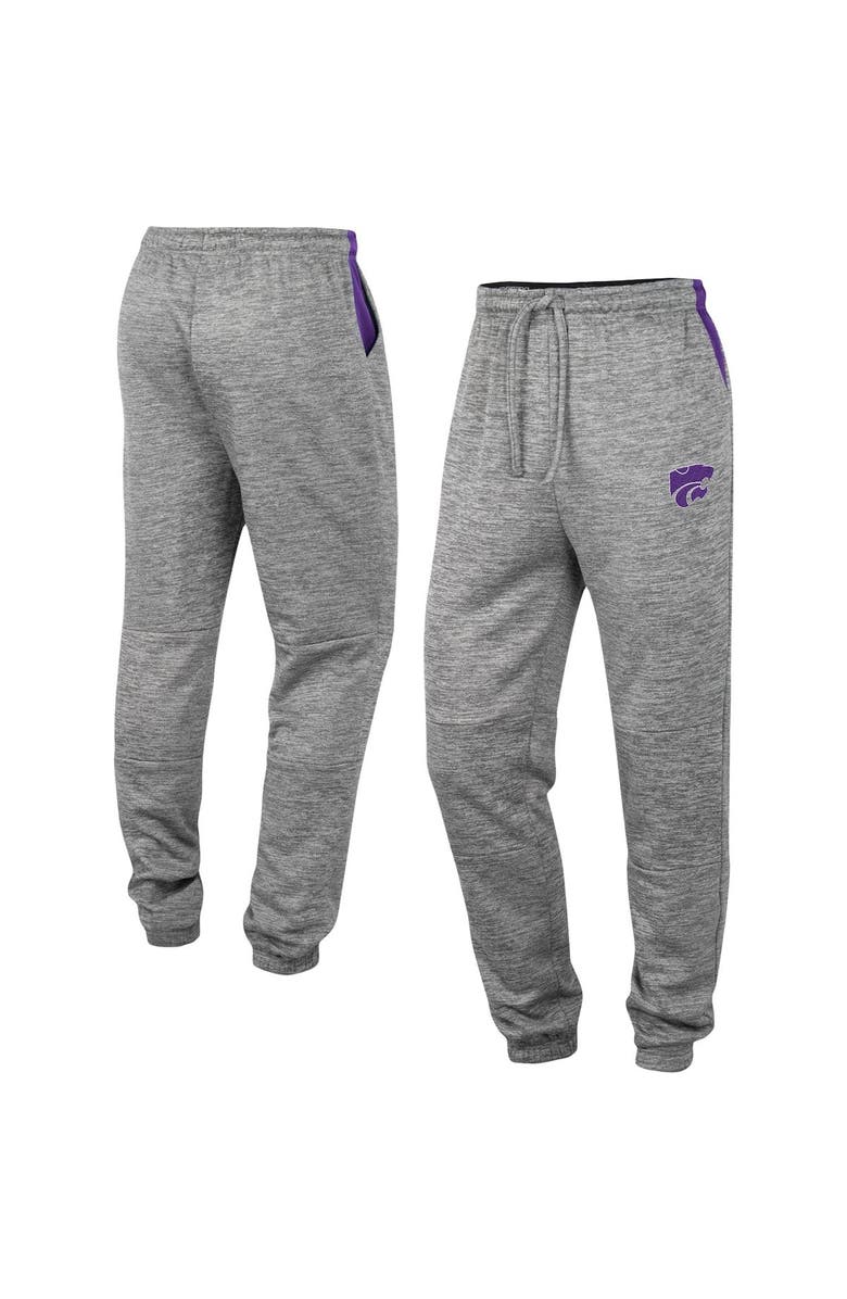 COLOSSEUM Men's Colosseum Gray Kansas State Wildcats Worlds to Conquer Sweatpants, Main, color, 
