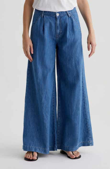 AG Melinda Pleated Wide Leg Jeans