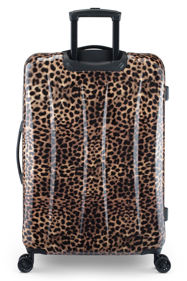 Jewel Strut Runway Spots 20-Inch Hardside Spinner Suitcase, Alternate, color, BROWN LEOPARD