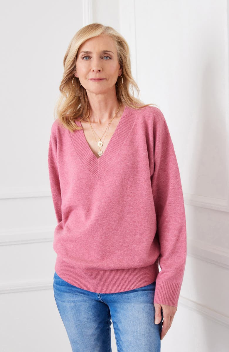 Karen Kane Oversize V-Neck Sweater, Alternate, color,