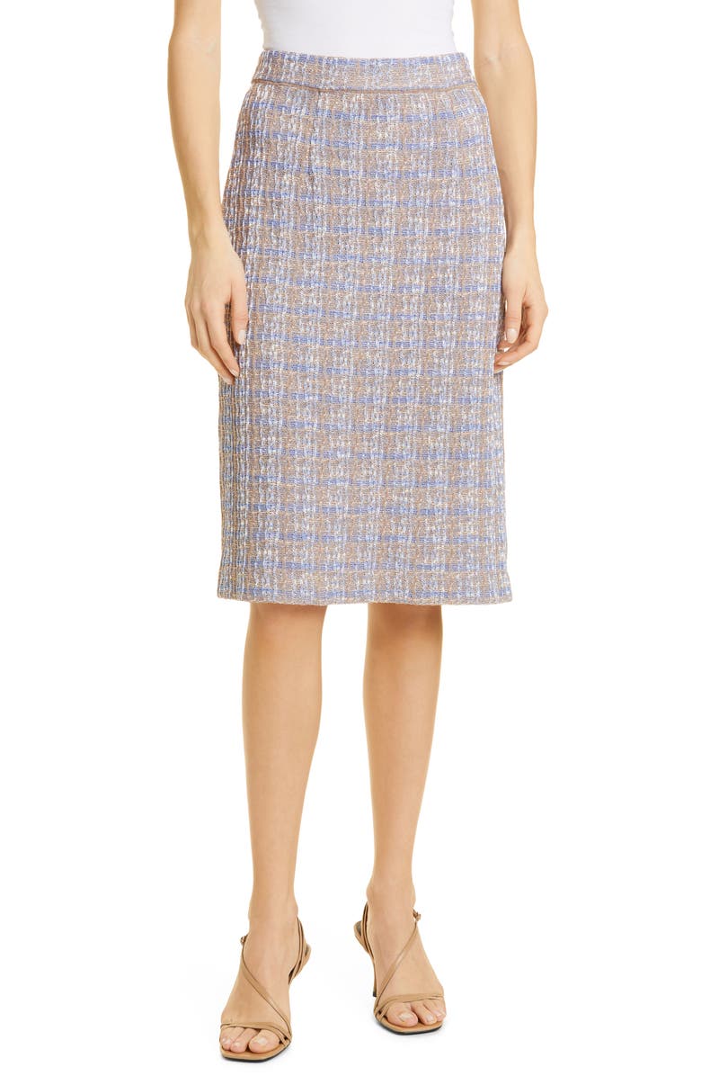 Misook Tweed Pencil Skirt, Main, color,