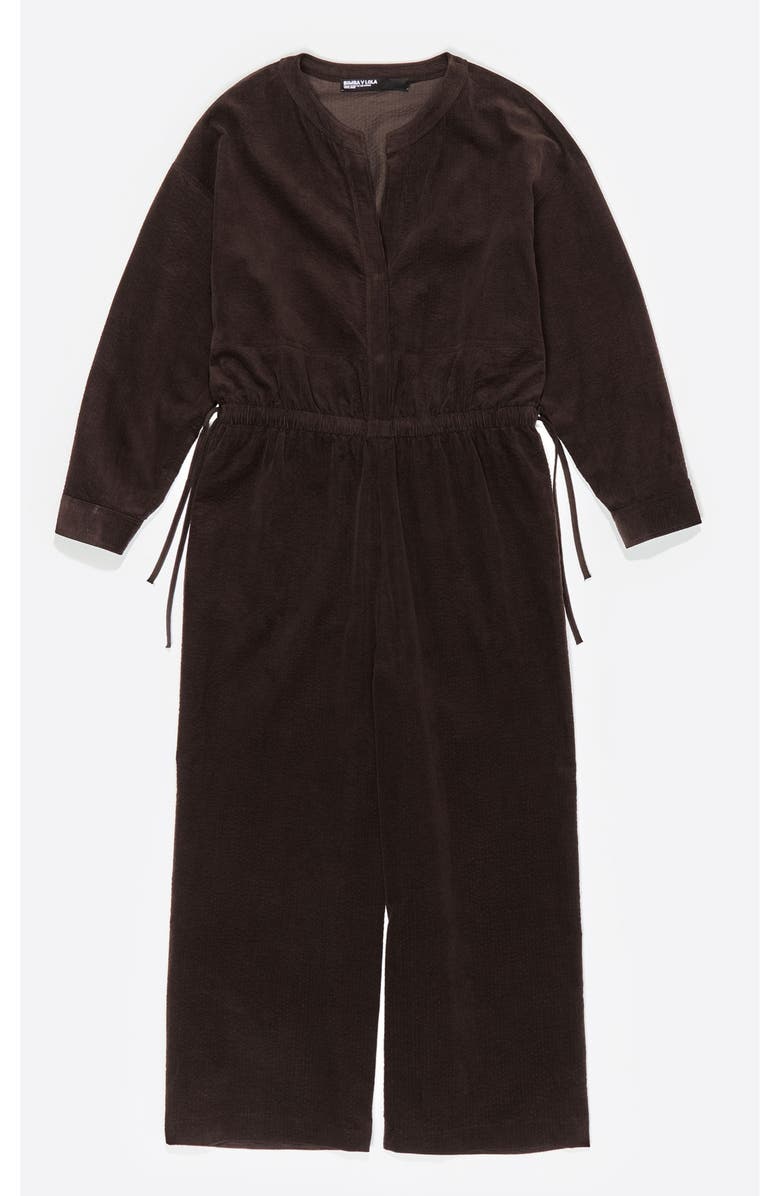 Bimba y Lola Adjustable Waist Jumpsuit, Alternate, color, Dark Brown