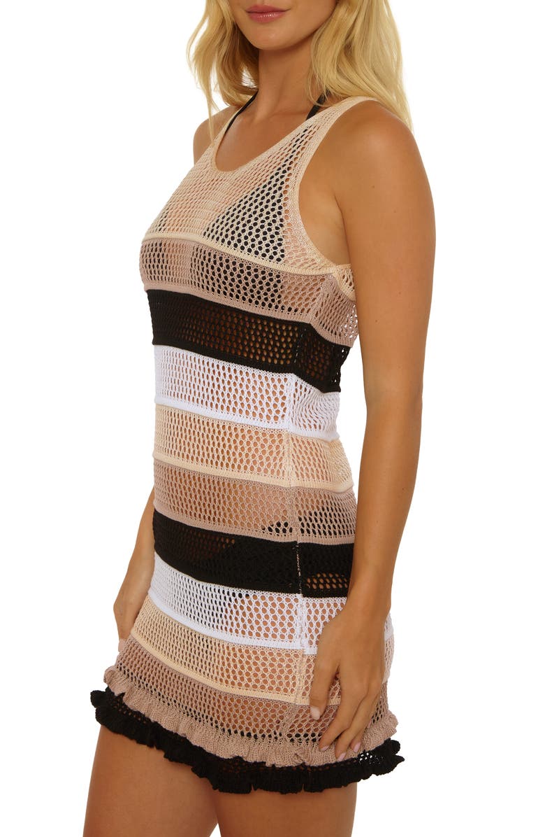 Isabella Rose Mariposa Open Knit Cover-Up Dress, Alternate, color, 