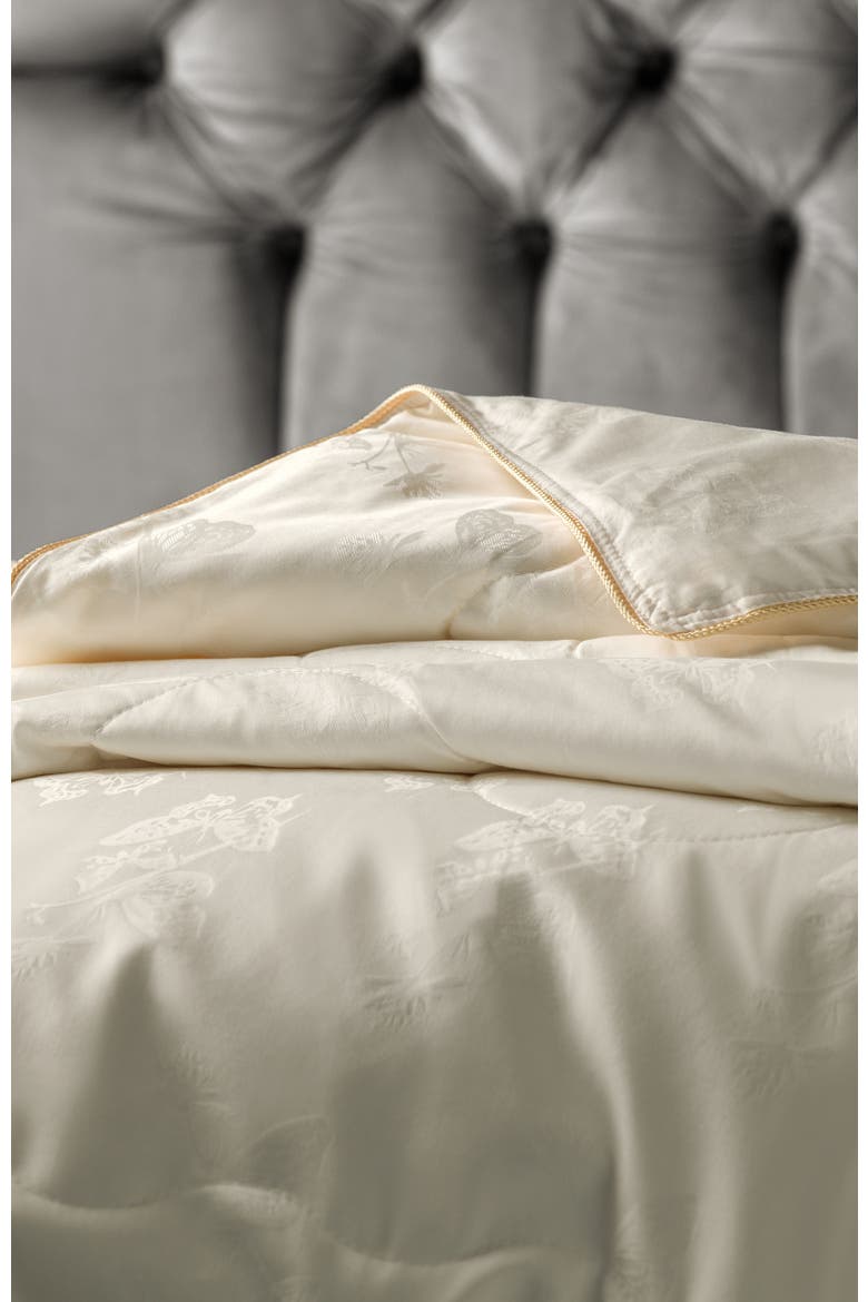 Selena Tussah silk comforter, Alternate, color, White
