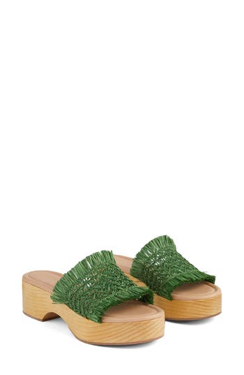 Lk Bennett Jenae Platfrom Sandal In Green
