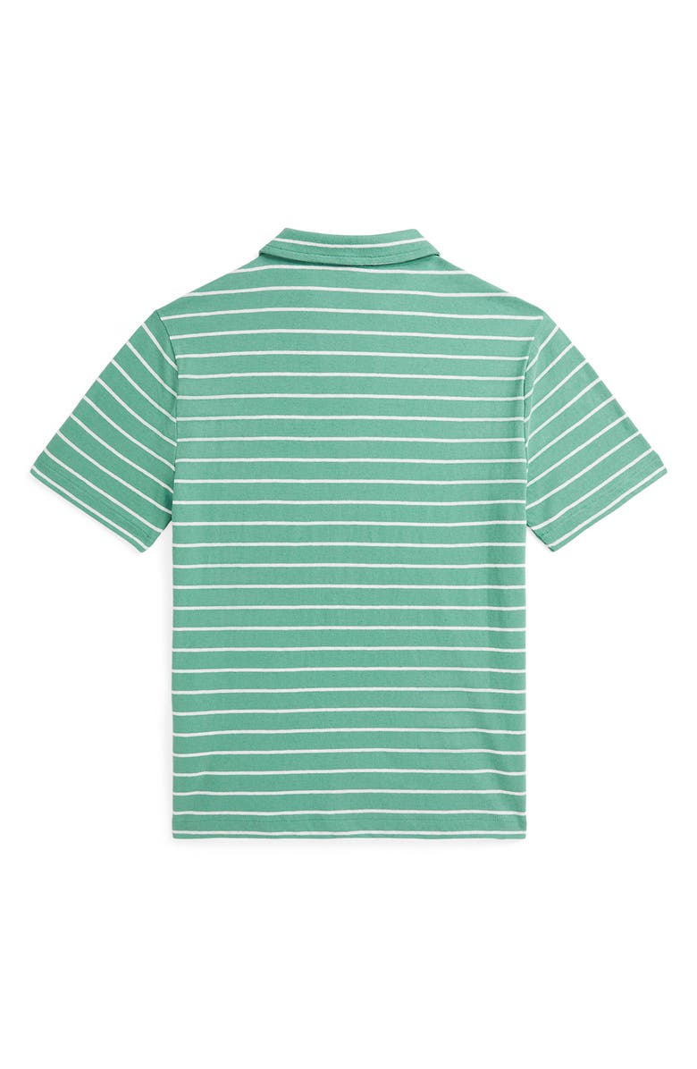 Polo Ralph Lauren Kids' Stripe Cotton & Linen Pocket Polo, Alternate, color,