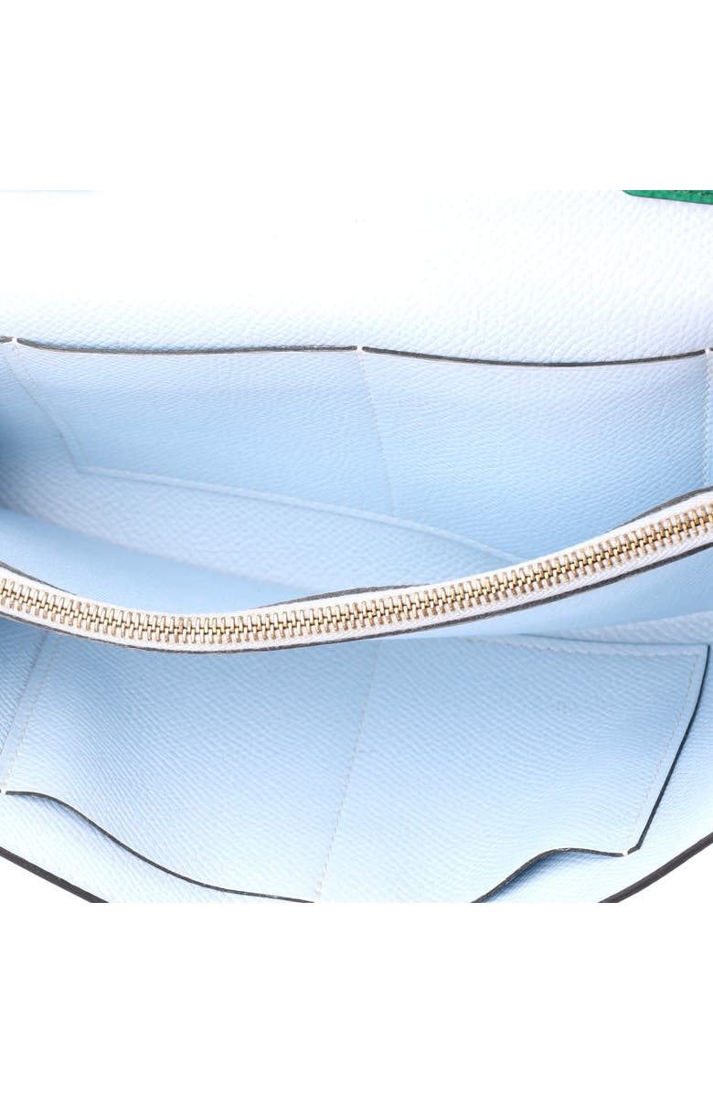 Pre-Owned Hermes Kelly To Go Wallet Verso Epsom, Alternate, color, Verso - Vert Jade/Bleu Brume