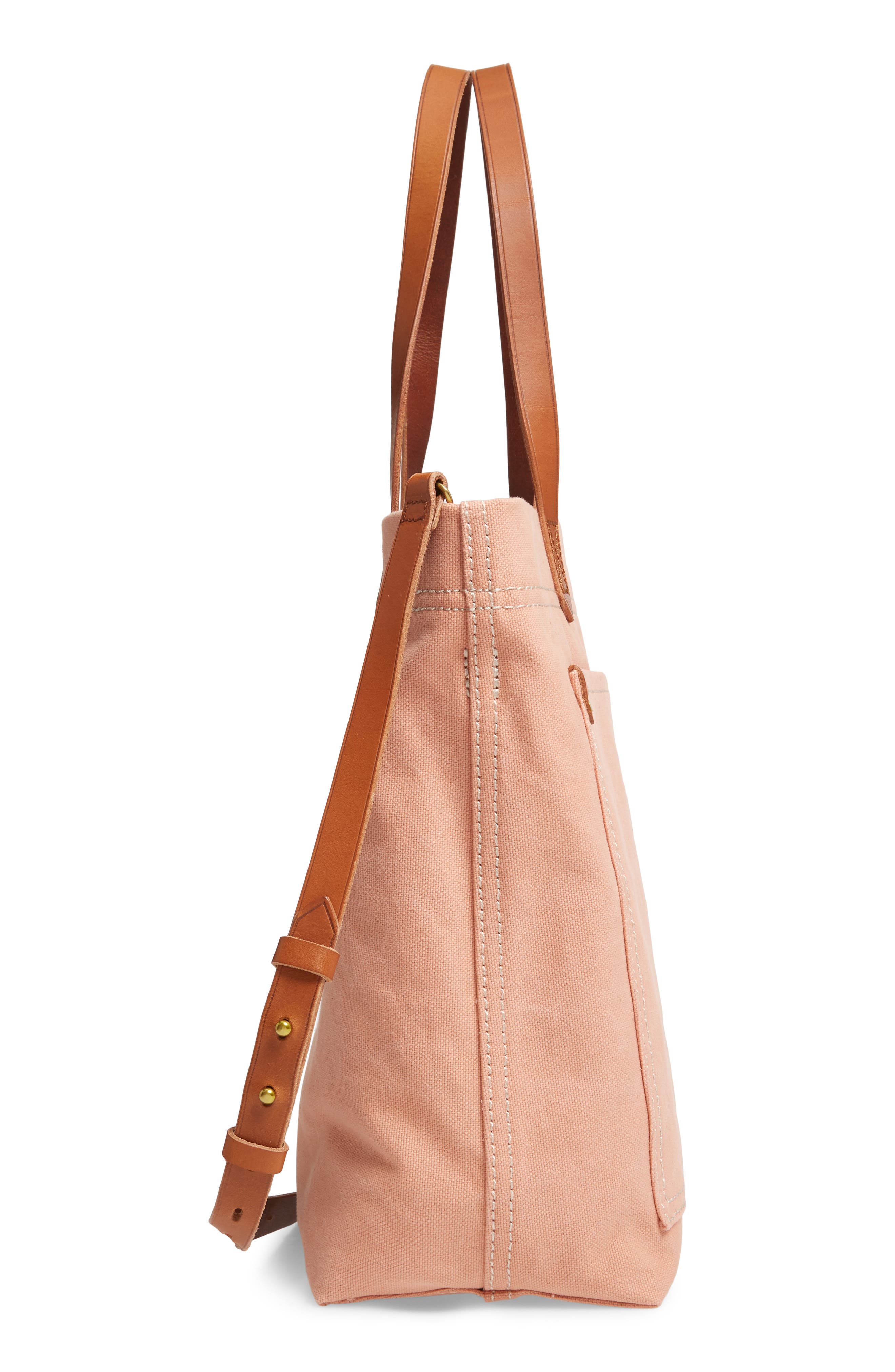 Medium Canvas Transport Tote, Alternate, color, ANTIQUE CORAL