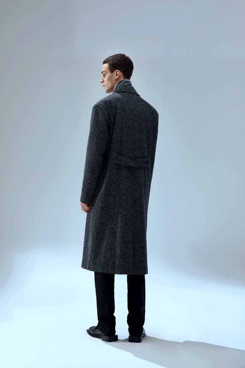 Wool & Cashmere Blend Your *Itch Wool Long Overcoat, Alternate, color, BLACK