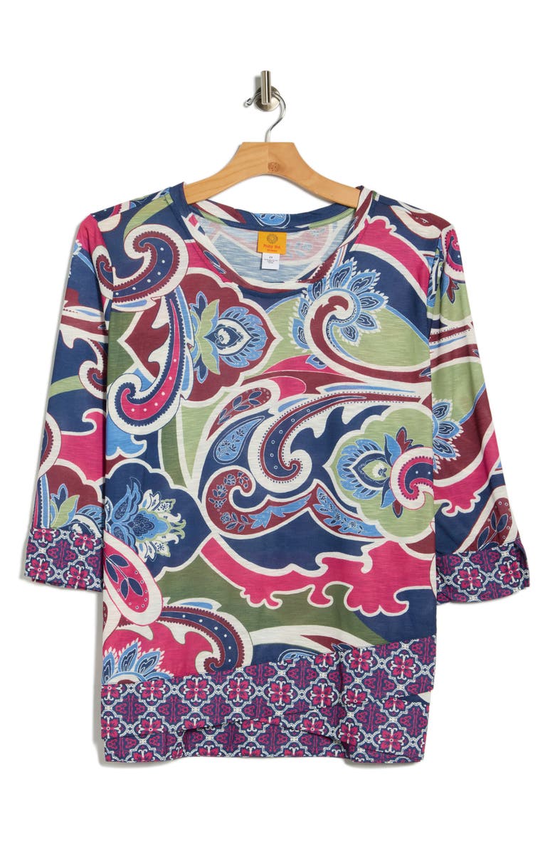 RUBY RD Novelty Sublimation Top, Alternate, color, Deep Blue Multi