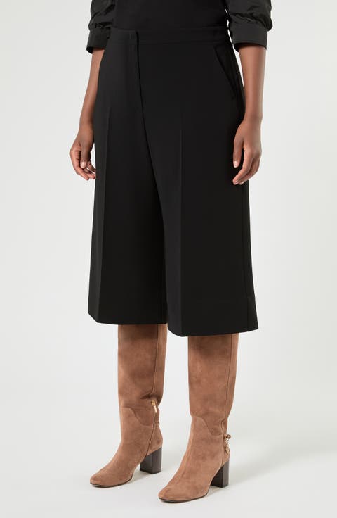 Wide Leg Crop Trousers