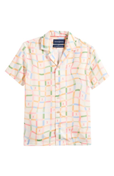 Kids' Atlas Windowpane Check Button-Up Shirt (Big Kid)