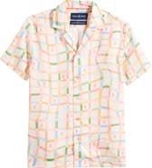 Psycho Bunny Kids' Atlas Windowpane Check Button-Up Shirt