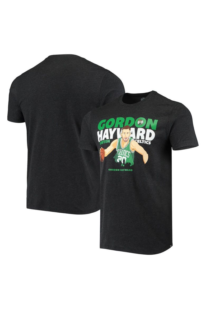 Men's Gordon Hayward Heathered Black Boston Celtics Player Graphic T-Shirt, Main, color, Black
