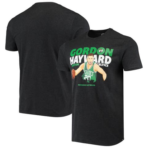 Men's Gordon Hayward Heathered Black Boston Celtics Player Graphic T-Shirt