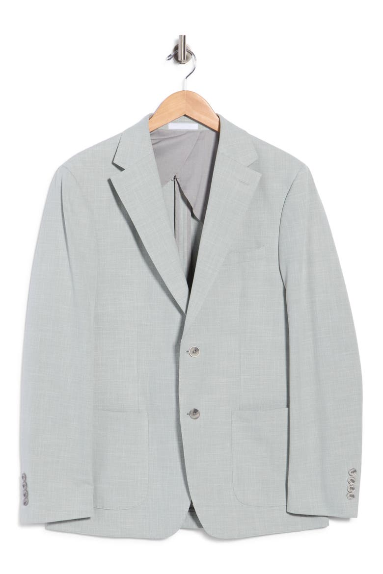 Single Breasted Notch Lapel Sport Coat, Main, color, LIGHT GREEN SOLID