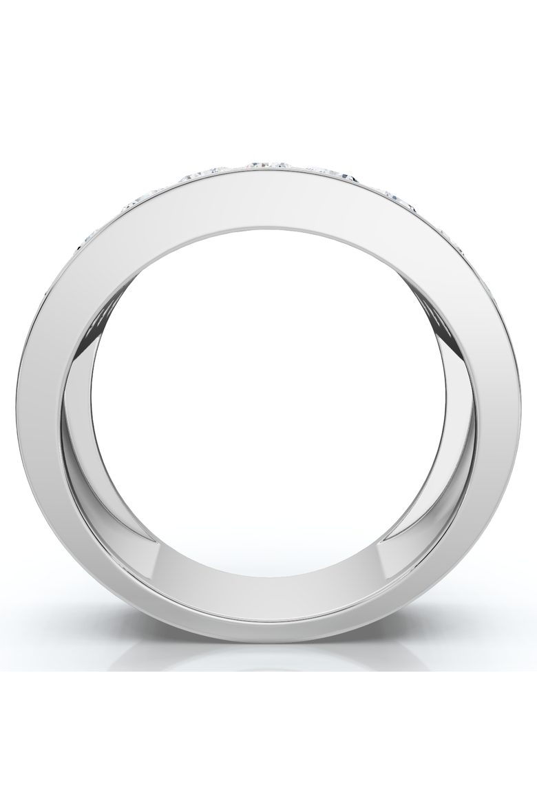 Men's 2.70Ct Diamond Anniversary Wedding Ring Gold Lab Grown, Alternate, color, 10k White Gold
