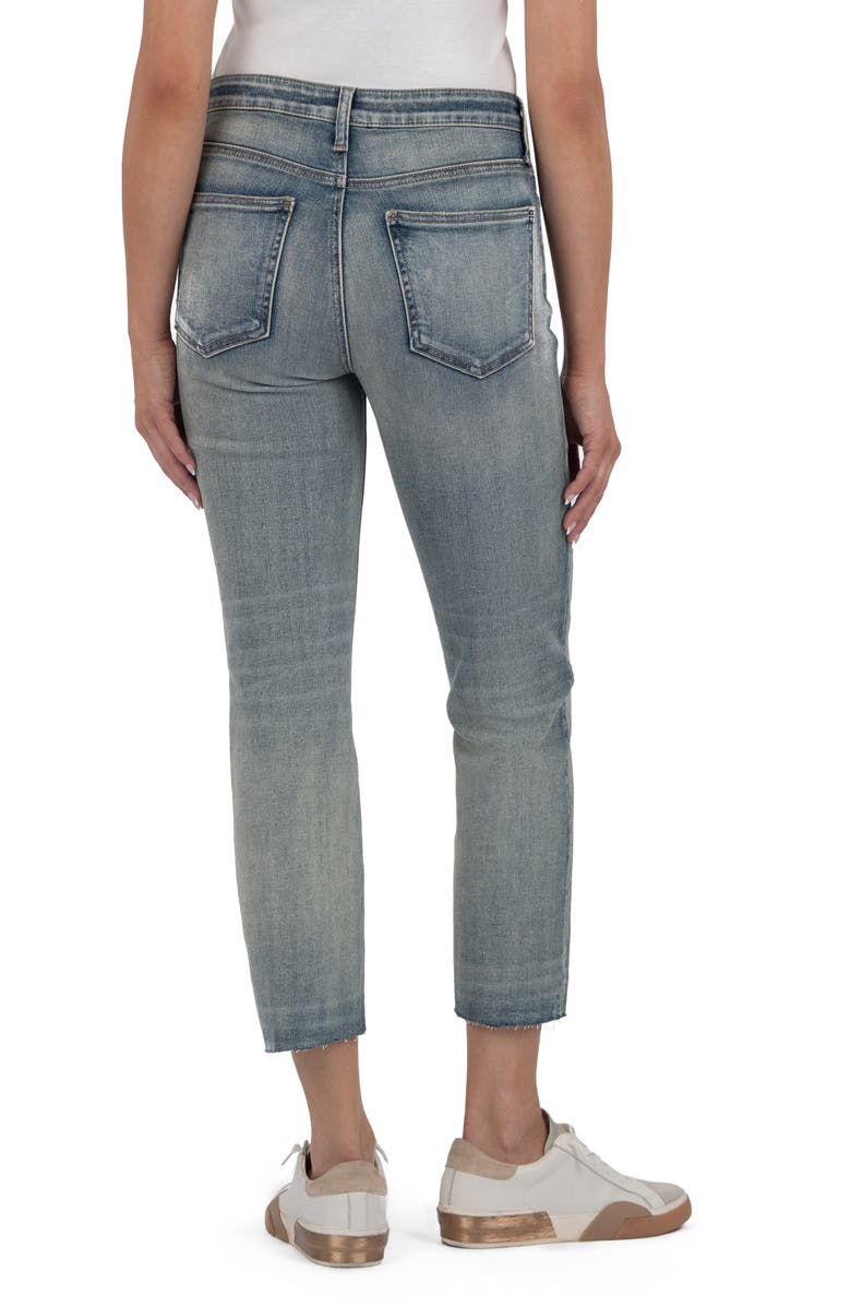 KUT from the Kloth Reese High Waist Ankle Straight Leg Jeans, Alternate, color, 
