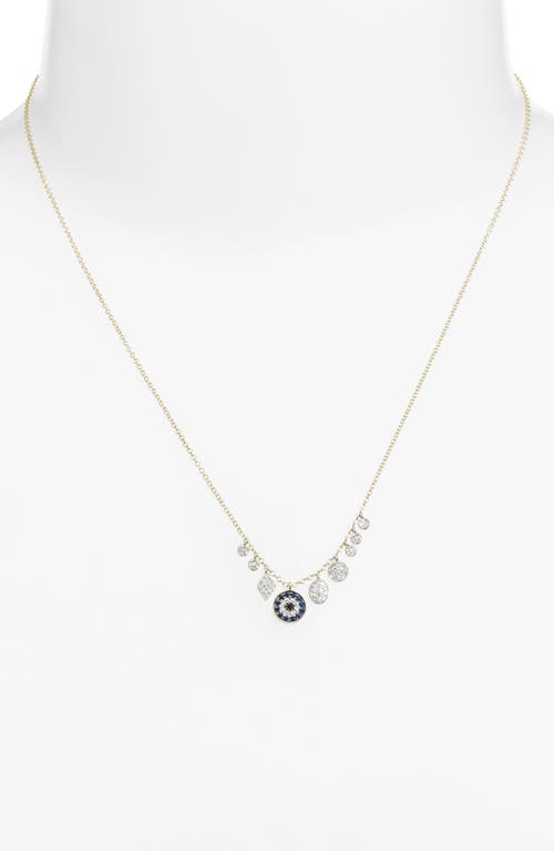 Meira T Evil Eye Diamond & Sapphire Necklace In Blue