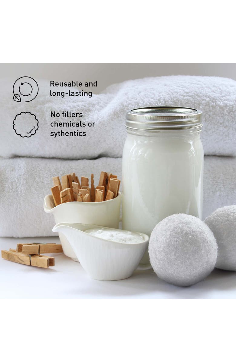 PURSONIC Eco Friendly Laundry & Wellness Bundle Detergent Sheets, Wool Dryer Balls, and Essential Oils, Alternate, color, Multicolor