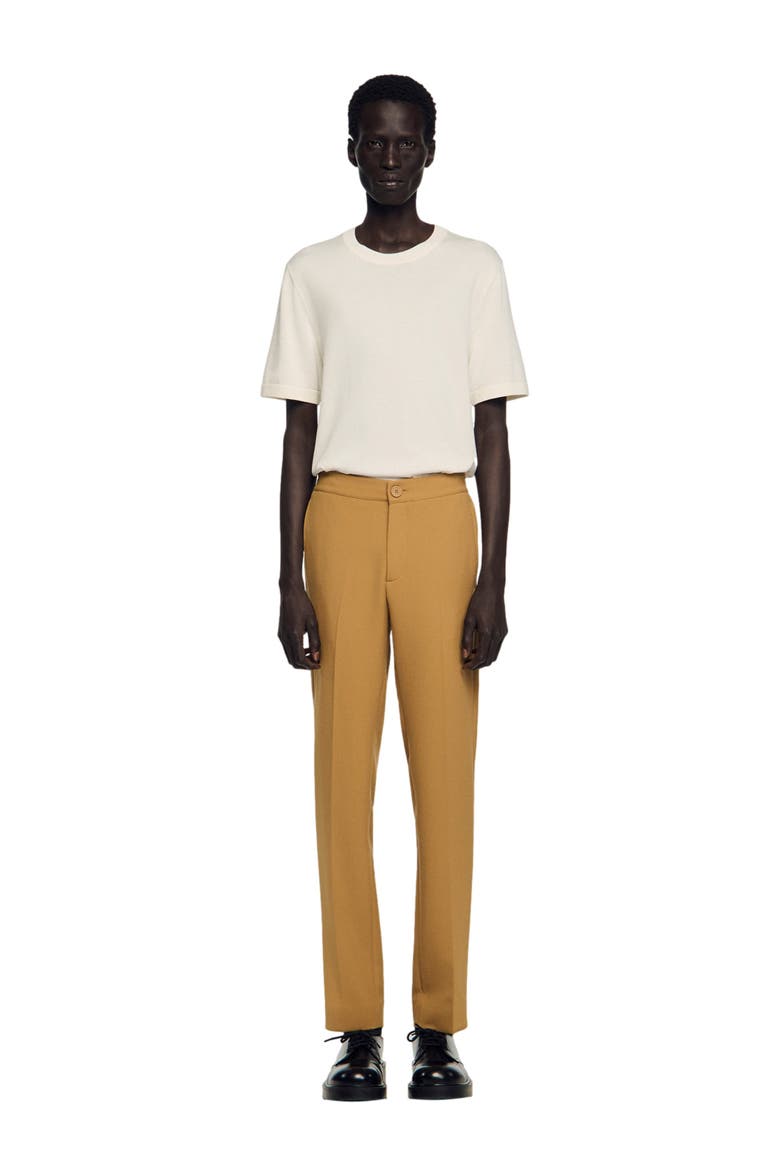 Jersey trousers, Alternate, color, Nut