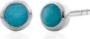 Monica Vinader Mini Green Onyx Stud Earrings