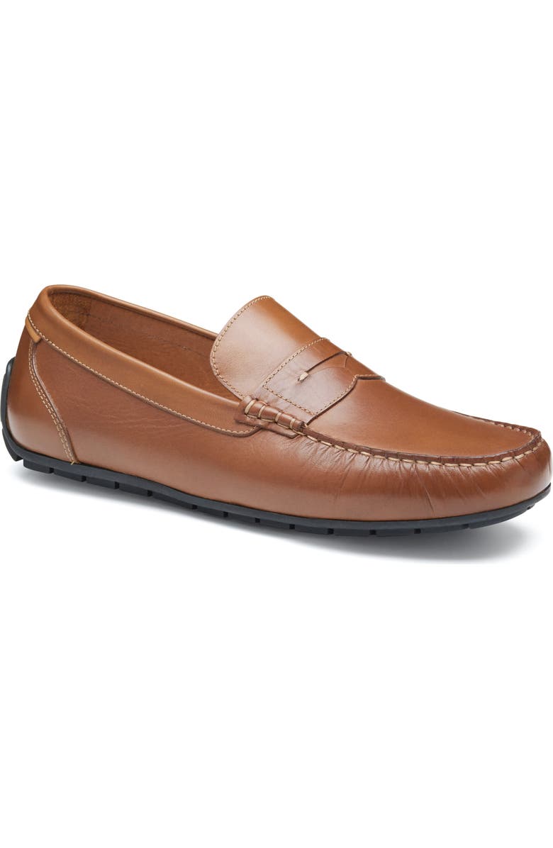 Johnston & Murphy Beck Penny Loafer, Main, color, Tan Full Grain