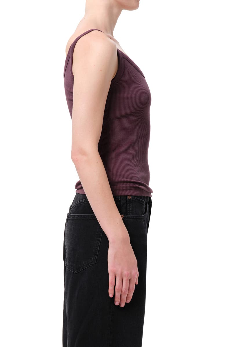 AGOLDE Jordan V-Neck Tank, Alternate, color, Moyer Dk Plum Purple
