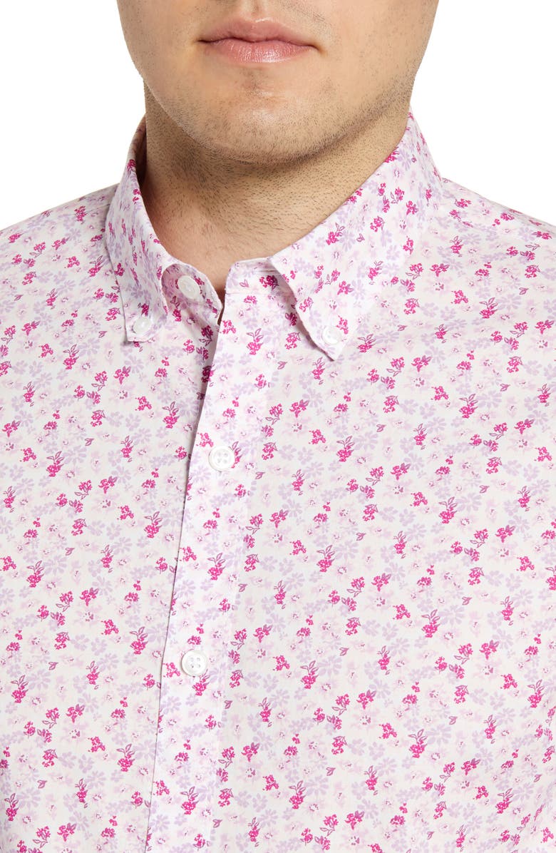 Bonobos Summerweight Slim Fit Floral Print Button-Down Shirt, Alternate, color, 