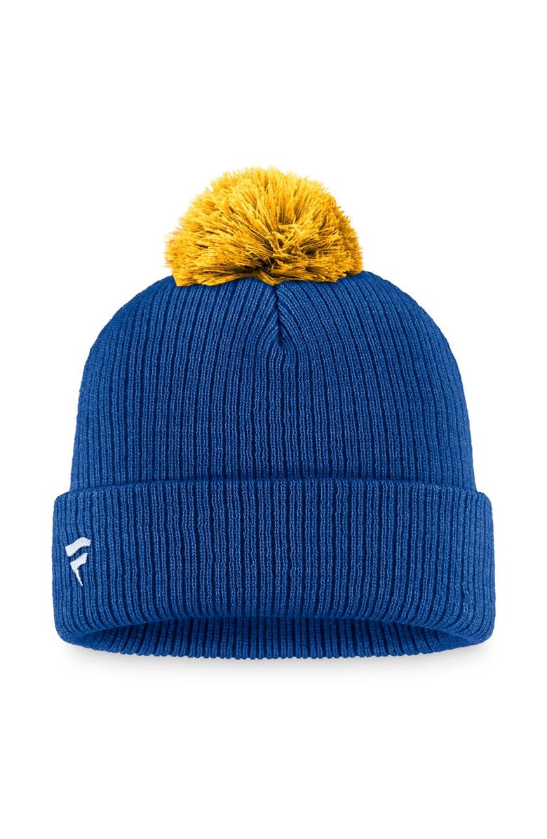 FANATICS Men's Fanatics Branded Royal Buffalo Sabres Team Cuffed Knit Hat with Pom, Alternate, color, 