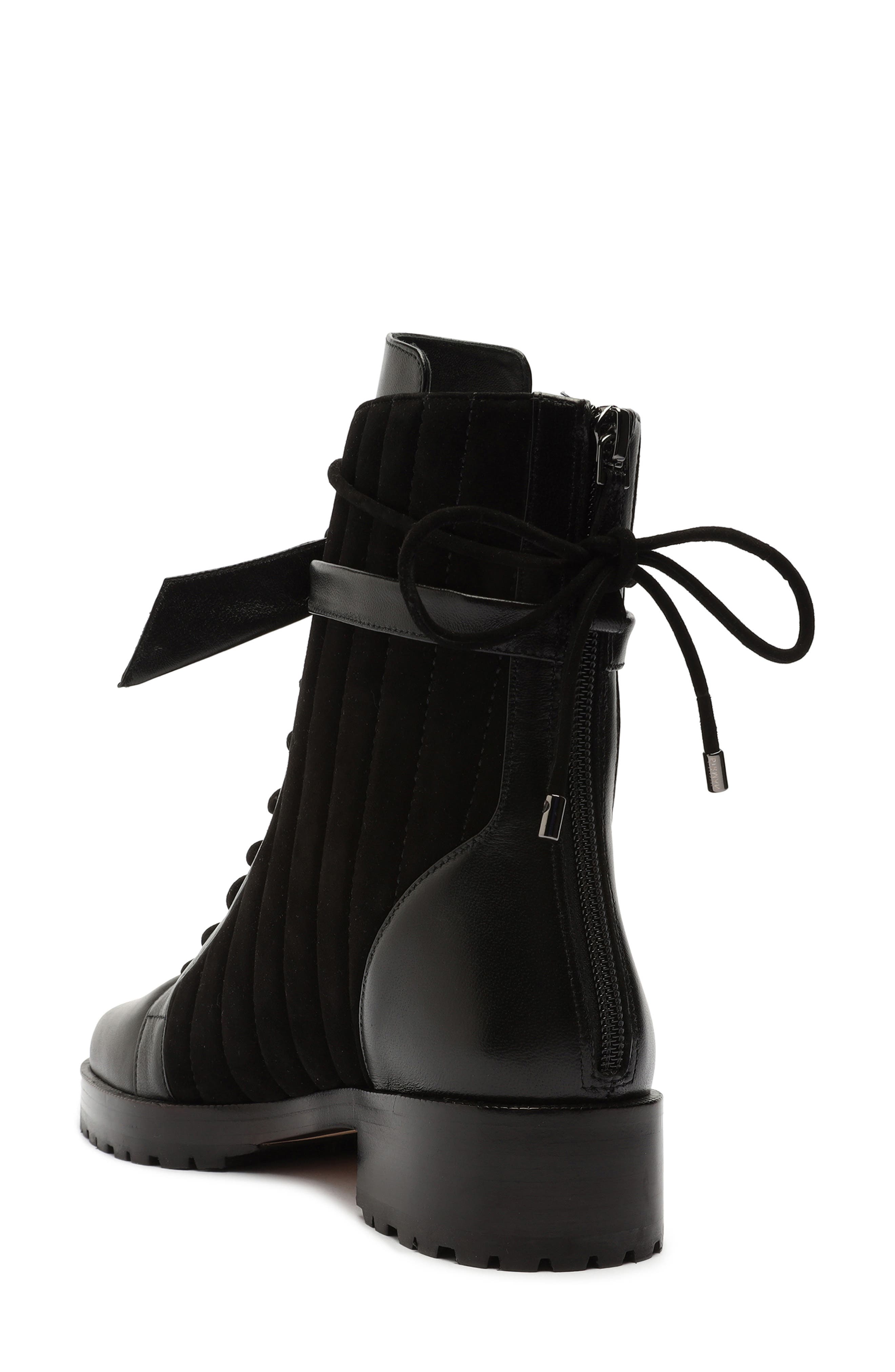 Alexandre Birman Clarita Quilted Combat Boot, Alternate, color, 