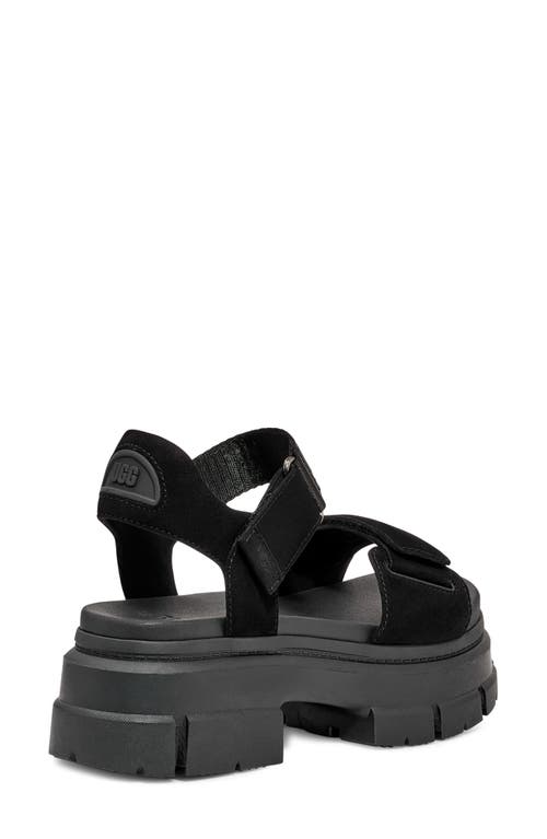 Ugg Womens Adjustable Open Toe Platform Sandals In Black