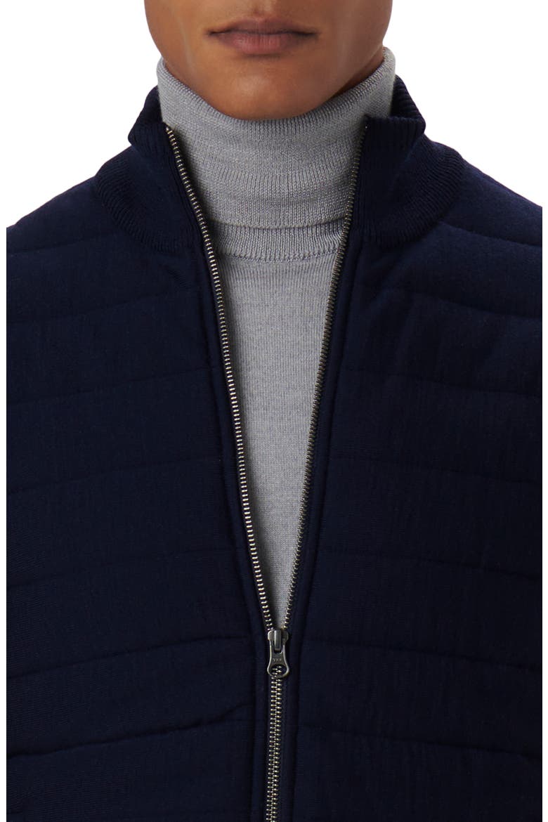Mock Neck Zip Sweater, Alternate, color, NAVY