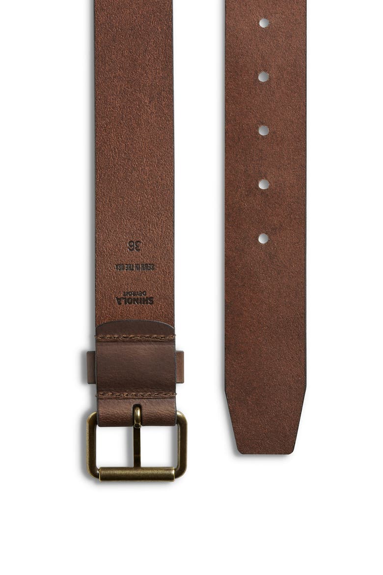 Rambler Leather Belt, Alternate, color, DARK BROWN
