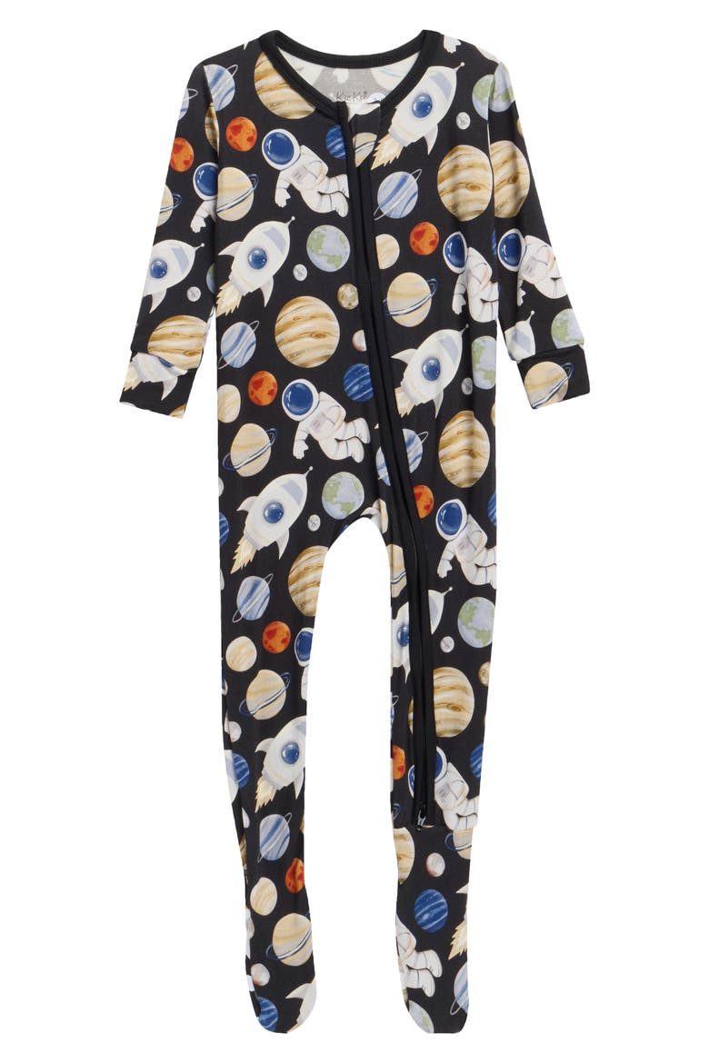 Two-Way Zip Footie, Main, color, MIDNIGHT SPACE DREAM
