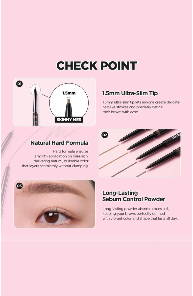 Lilybyred Skinny Mes Brow Pencil, Alternate, color, #03 Dark Brown