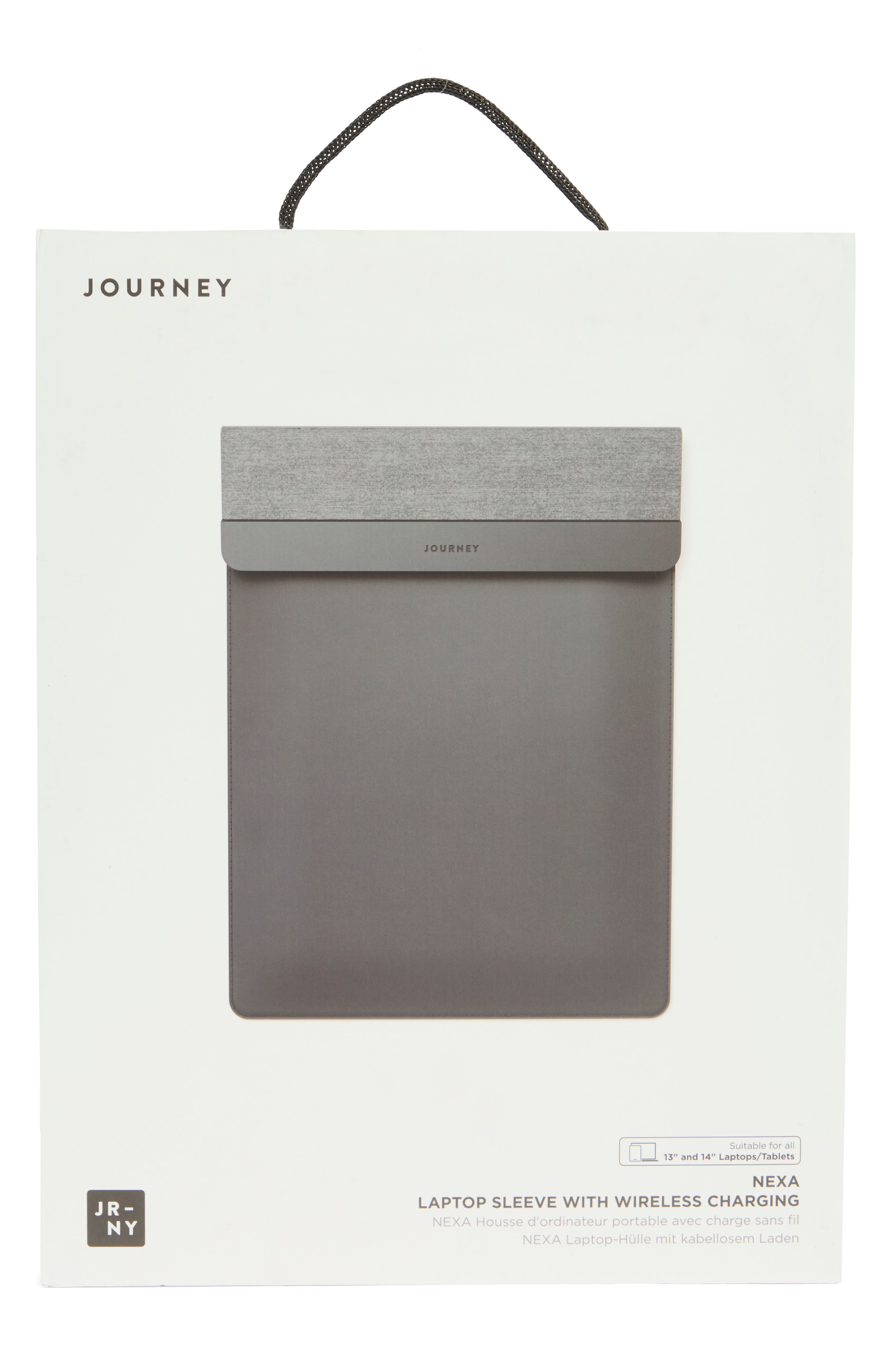 JOURNEY Nexa 13-Inch Wireless Charger Laptop Sleeve, Alternate, color, Black