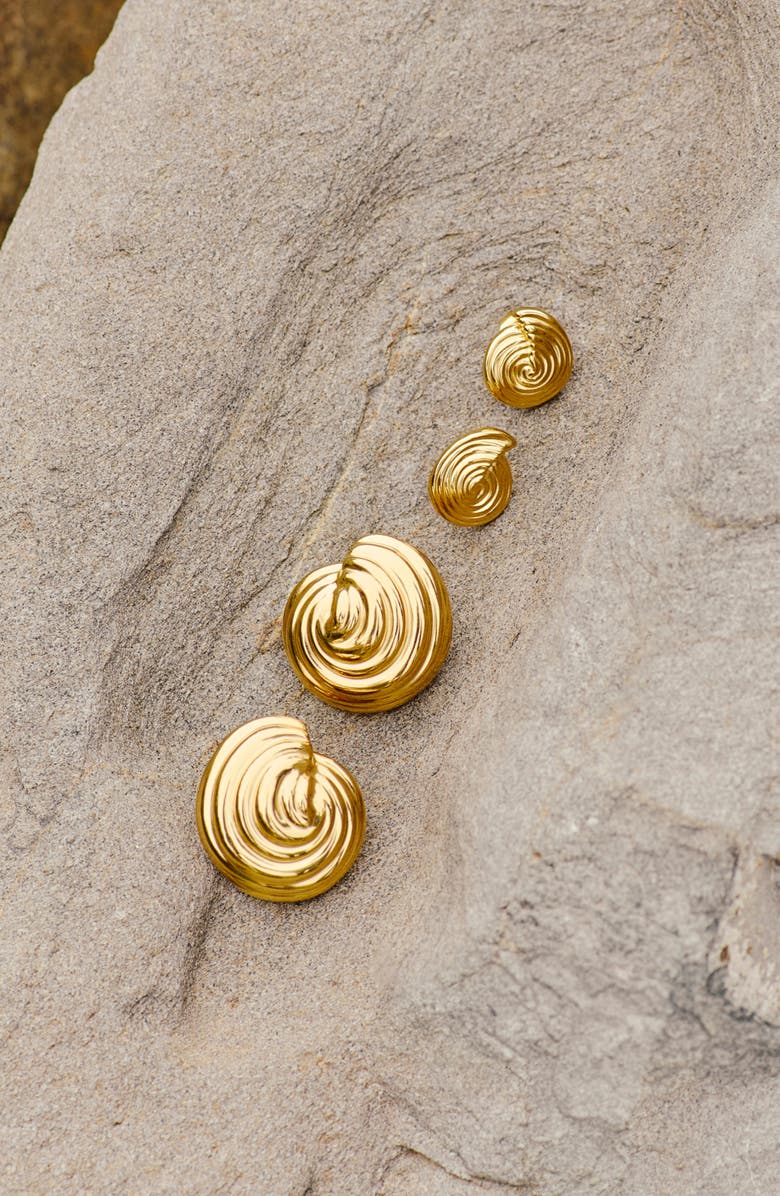 Missoma Spiral Dome Oversize Stud Earrings, Alternate, color, Gold
