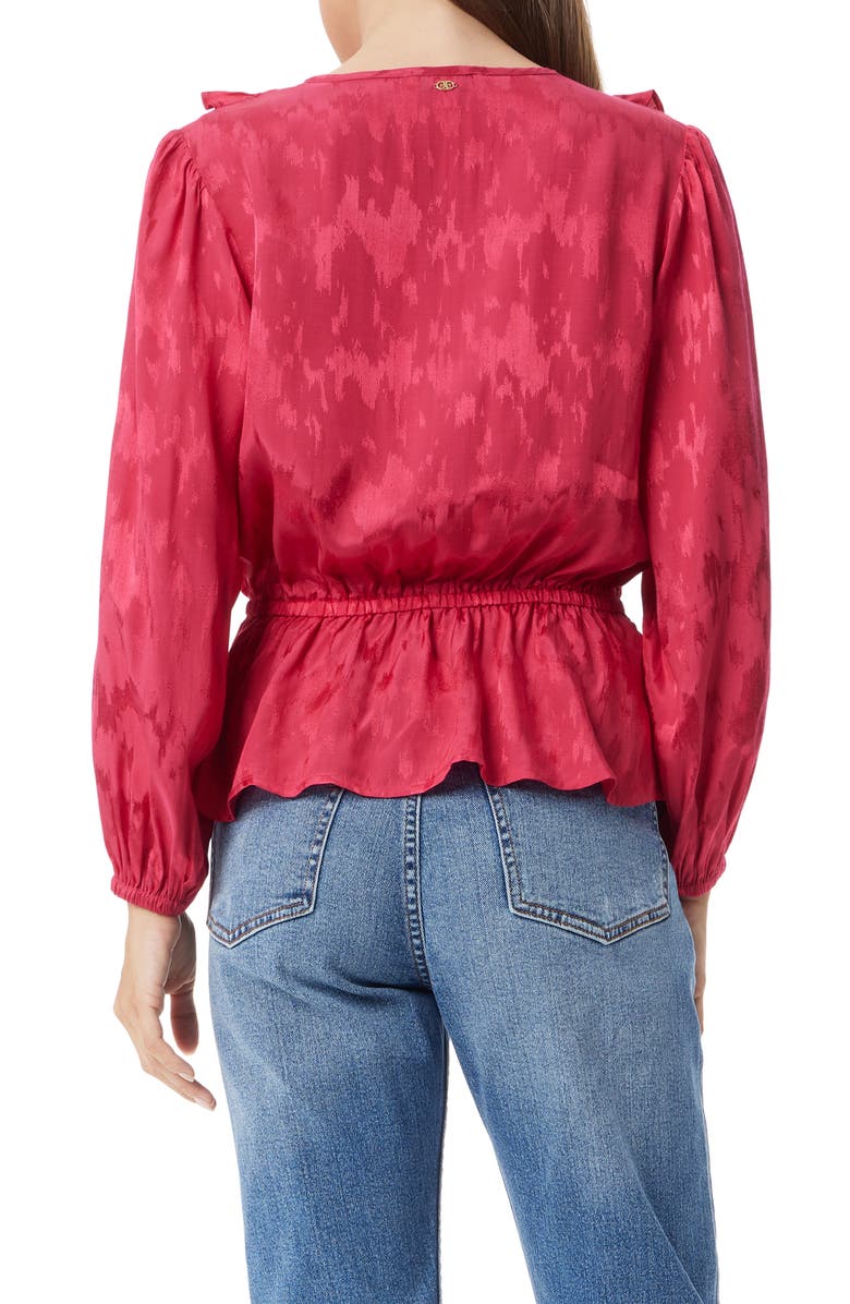 Sam Edelman Kamilah Long Sleeve Peplum Top, Alternate, color, 