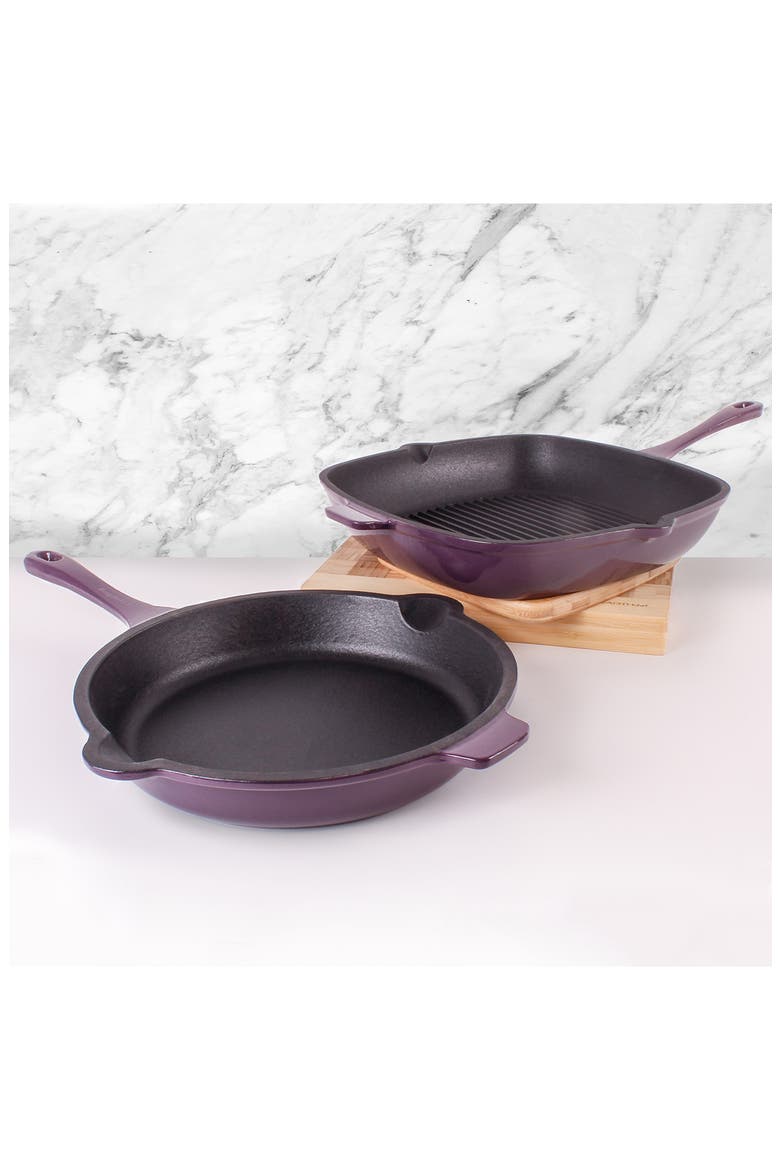 Neo 2-Piece Cast Iron Set, Alternate, color, PURPLE
