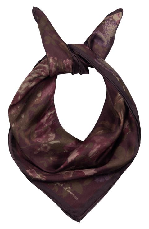 Floral Silk Square Scarf