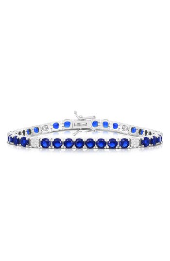 Shop Chloe & Madison Chloe And Madison 4mm Cubic Zirconia Tennis Bracelet In Silver