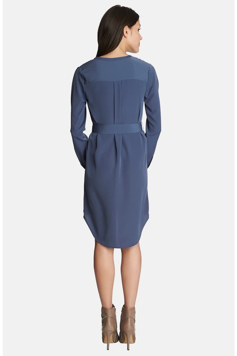 Long Sleeve Shirt Dress, Alternate, color, SLATE