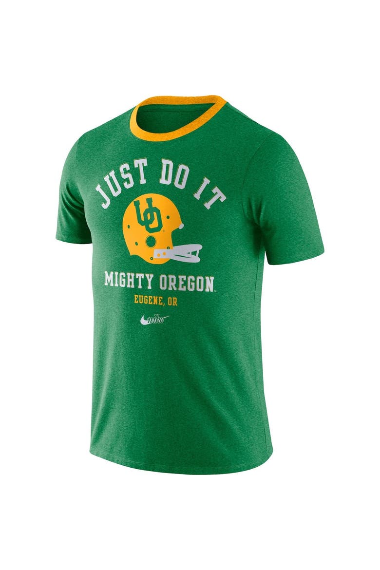 Men's Nike Green Oregon Ducks Vault Helmet Tri-Blend T-Shirt, Alternate, color, Green
