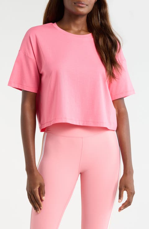 Pima Cotton Boxy Crop T-Shirt